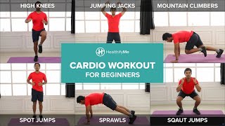 CARDIO WORKOUT FOR BEGINNERS From Home In 10 Minutes  Lockdown Workout No Equipment  HealthifyMe [upl. by Aisetal877]