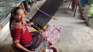 Mayan Artistan Weaving at Backstrap Loom [upl. by Attelrak115]