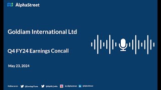 Goldiam International Ltd Q4 FY202324 Earnings Conference Call [upl. by Fosque]