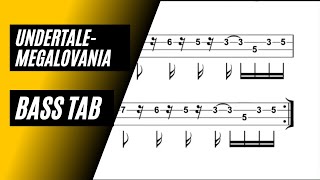 Undertale  Megalovania Bass Tab [upl. by Caleb]