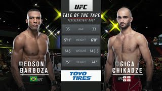 Edson Barboza vs Giga Chikadze UFC Vegas 35 FULL FIGHT CHAMPIONSHIP [upl. by Denman]