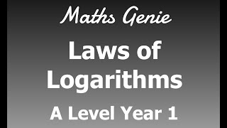 Laws of Logarithms [upl. by Rech]