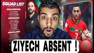 ZIYECH EST ABSENT DE LA LISTE DU MAROC [upl. by Meyeroff]