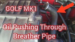 Golf Mk1Oil Pushing through Breather Pipe shorts vwgolf golfmk1 [upl. by Ardnek]