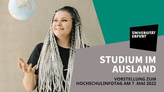 Hochschulinfotag Präsentation zum Studium im Ausland Uni Erfurt [upl. by Arhez]