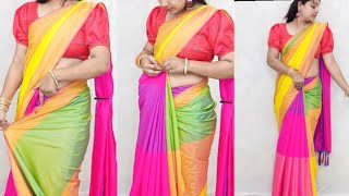 Traditional to trendy saree draping style  wedding glamorous saree style  Drapping diva style [upl. by Nasya130]