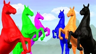 3D Horse Colors Songs Collection  Color Horse Cartoon For Children  Cartoon Nursery Rhymes [upl. by Roselin459]