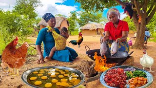 African Village Life Cooking Village Food For Breakfast [upl. by Storer241]