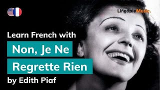 Edith Piaf  Non Je Ne Regrette Rien Lyrics  Paroles English amp French [upl. by Eekaz]