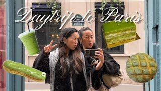 One day in Paris with the bicycle eating matcha pastries in Aki cafe hopping making content [upl. by Aminta]