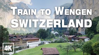 Cogwheel Train Lauterbrunnen to Wengen SWITZERLAND 2022 • 4K 60fps ASMR [upl. by Elgar908]