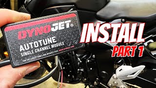 DynoJet AutoTune Install PT 1  Wideband O2 Sensor Drill amp Tap Exhaust  GSXS750 [upl. by Aggie800]