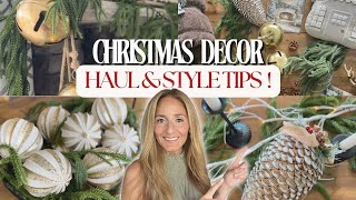 CHRISTMAS HAUL AND STYLE WITH ME  WALMART amp AMAZON HOLIDAY DECOR  CHRISTMAS DECOR STYLE TIPS [upl. by Norre258]