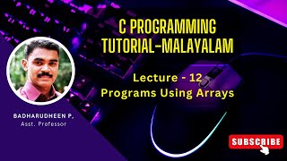 12  Programs Using Arrays [upl. by Ysor]