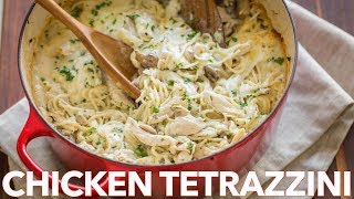 Easy Chicken Tetrazzini Casserole Recipe  Comfort Food for Dinner [upl. by Rabassa]