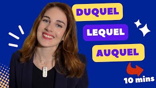 Lequel Auquel Duquel  Les PRONOMS RELATIFS COMPOSÉS  Grammaire B2  C1 [upl. by Van]