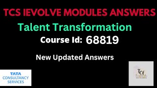 68819 Talent Transformation TCS Course Answer Ievolve tcs tcsresult tcsshareanalysis [upl. by Atteirneh]