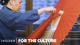 How This Japanese Artisan Creates Wagasa Umbrellas  For The Culture [upl. by Nnarefinnej]