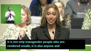 LGBT activist Munroe Bergdorf at UNISON conference [upl. by Ennirak220]