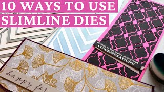 10 Ways To Use Slimline Card Dies [upl. by Watt]