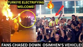 CHAOS ERUPTS as Victor Osimhen is welcomed by Galatasaray fans waving flares [upl. by Chapnick]