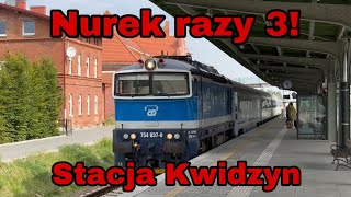 Nurek razy 3 Stacja Kwidzyn i przejazdy 754 na składach TLK Flisak [upl. by Udele]