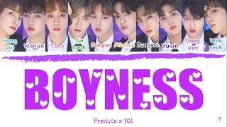 PRODUCE X 101 프로듀스X101 quot Boyness 소년미 少年美 quot Correct Lyrics ColorCodedENGHANROM가사 [upl. by Inol295]