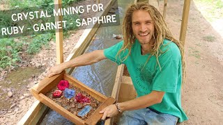 Finding Garnet Ruby amp Sapphire Gems at this Crystal Mine in North Carolina [upl. by Nwahsar]