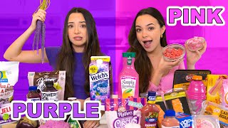 Eating Only One Color of Food for 24 Hours  Merrell Twins [upl. by Harikahs]