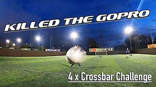 4 x Crossbar challenges and smashing the GoPro  Premier league football [upl. by Phelgen]