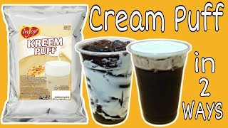 CREAM PUFF FOR MILK TEA  INJOY Kreem Puff  Cream Puff Foam  Cream Puff for Walling [upl. by Scharff]