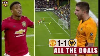 Neves WONDERGOAL Wolves 11 Manchester United Martial Neves  All The Goals [upl. by Cedar187]