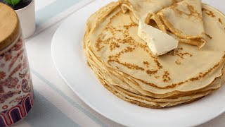 How to Make Blinis Russian Blinis Recipe  Super thin Russian pancakes blinis [upl. by Trinetta]