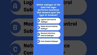 Which data link layer sublayer depends on the medium type [upl. by Mot504]