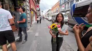 México walk  Puebla City center Longest walking [upl. by Sinaj]