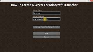 How To Create A Server For Minecraft TLauncher New Version [upl. by Chelsey922]