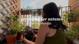 9 September Preparing for Autumn Balcony garden transformation amp new plants 🌿🍂 silentvlog [upl. by Htebaile]