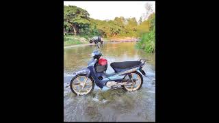 Honda Wave 100  Sg Batangsi off road trail 🛵💨 [upl. by Essyle]