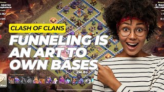 Funnelling is an Art in Clans Of Clans to own Bases  Road To 1 Million Subscribers [upl. by Ogilvie919]