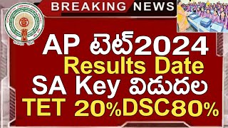 Ap Tet Results 2024 Latest Updates Today  Ap Tet SA Response Sheets 2024  Ap Dsc Latest News Today [upl. by Koralie]