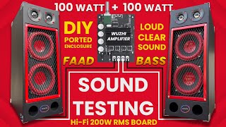 LG Xboom Poerted Enclosure Sound Testing  Wuzhi Amplifier zk1002L 100100watt  Xtreme Bass [upl. by Ahsienor]