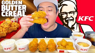 NEW bila RAYA CINA semua menu nak di GOLDEN kan Tiberr mukbang malaysia KFC GOLDEN BUTTER CEREAL [upl. by Hersh506]