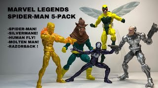 Marvel Legends SpiderMan 5pack Amazon exclusive action figure review 2022 [upl. by Nnyleuqcaj376]