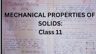 ELASTIC BEHAVIOUR OF SOLIDS  Mechanical Properties of Solids class 11 Physics  Elastic deformation [upl. by Erine728]