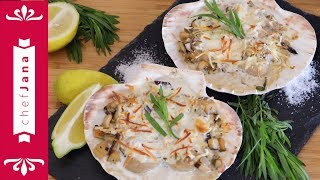 Vegan scallops in creamy white mushroom sauce⎜Coquilles St Jacques [upl. by Koblas]