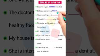 Gerund or Infinitive Learn How to Use Them CORRECTLY in English english shorts esl [upl. by Laiceps796]