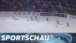 Nordische SkiWM Frenzel und Rydzek sprinten zum Sieg  Sportschau [upl. by Studdard]