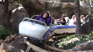 Full ride New Matterhorn Bobsleds both sides and mountain climbers at Disneyland POV [upl. by Halimaj]