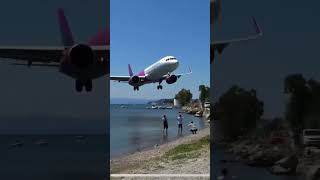 Low landing A321NEO of WizzAir in Skiathos Airportgreece🇬🇷📍 [upl. by Pierette]