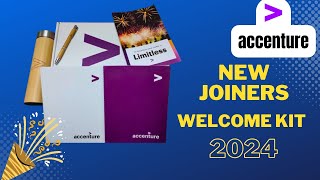 Accenture Welcome Kit 2024 Unboxing  New Joiners Kit [upl. by Ajroj846]